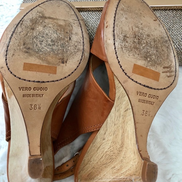 ✨Latitude Femme Cognac Soft Leather Sandal Heels - Picture 7 of 8